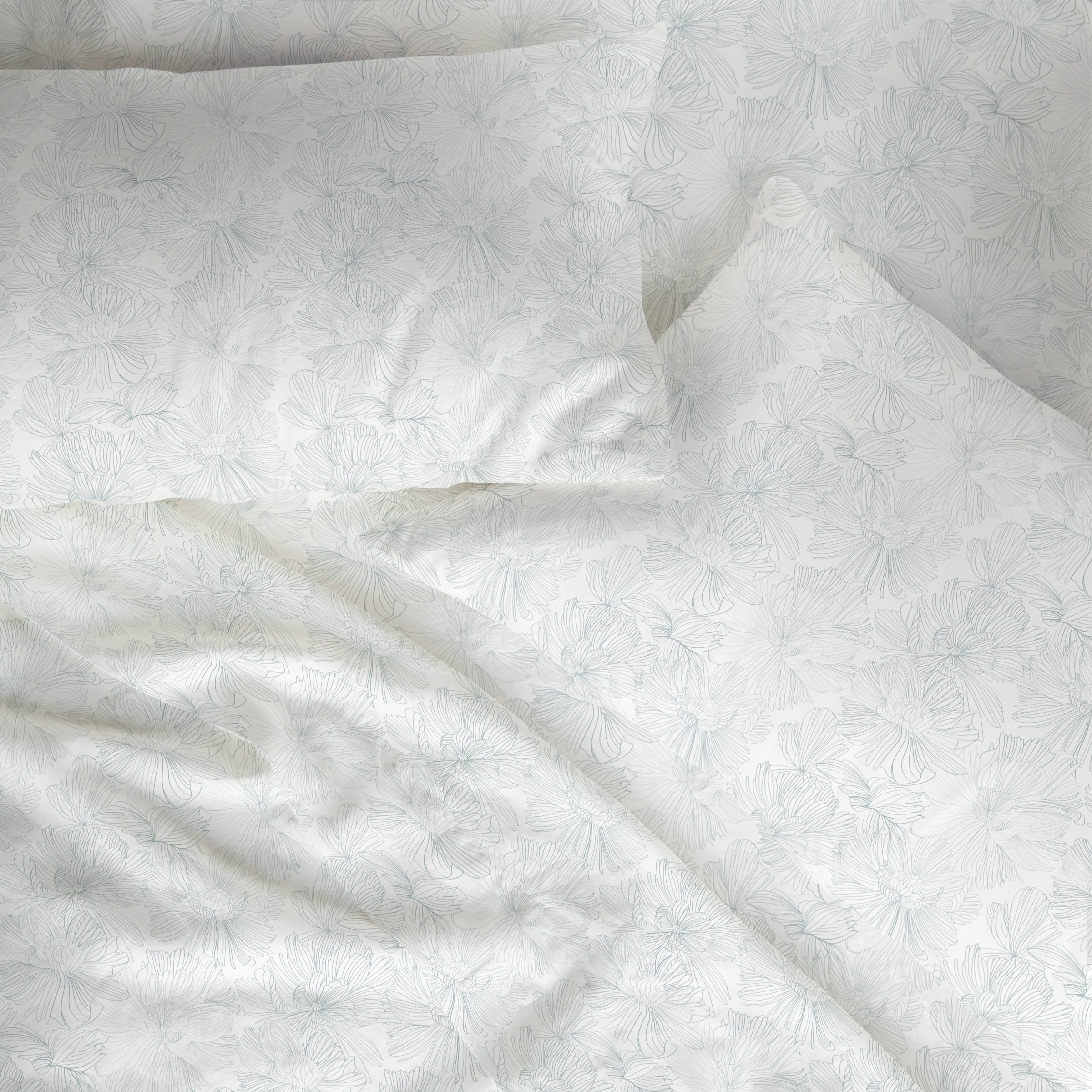 Linen House Haze Fodera Per Cuscino 45x45 Cm, In Cotone Lavato Con Motivo Polka Dot Tufted, Colore Bianco