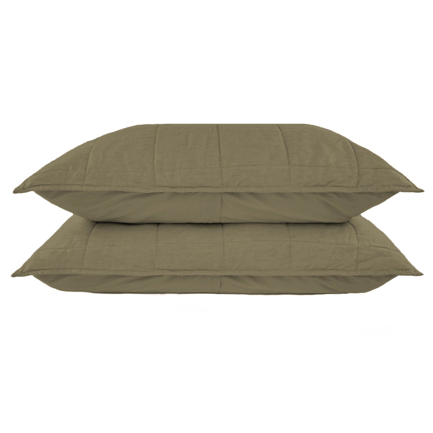 French Linen Quilted Pillow Sham