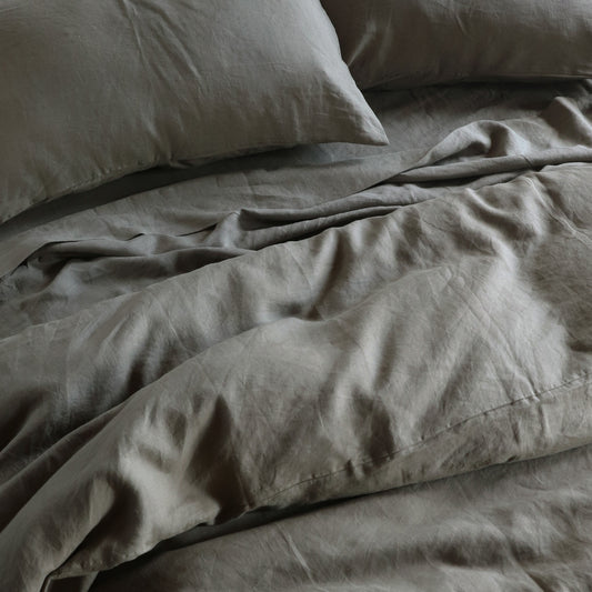 100% French Linen Duvet Cover & Sham Set
