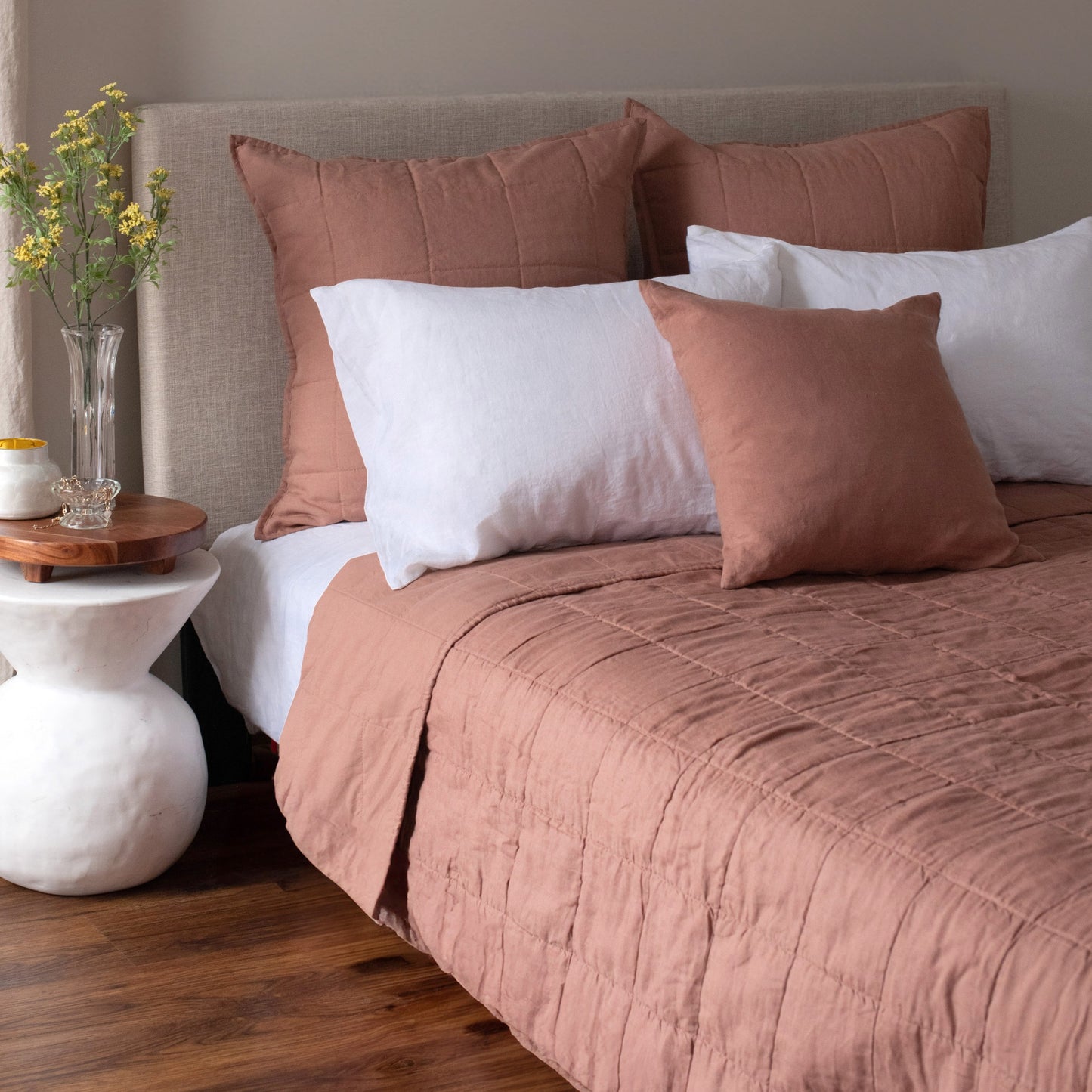 20" x 20" French Linen Pillow with Removable Sham