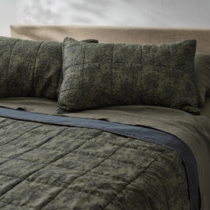 French Linen Quilted Pillow Sham