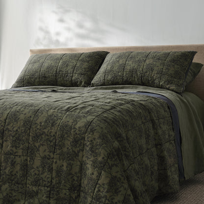 French Linen Quilted Pillow Sham